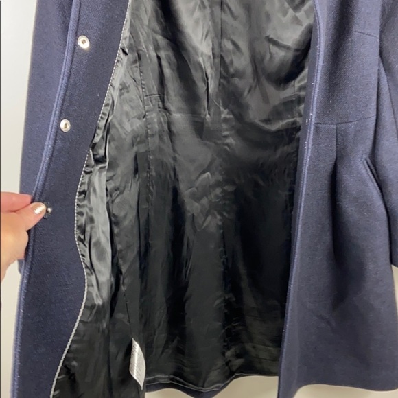 AZONA Navy Blue Wool Blend Military Style Coat Size 38(S) - Picture 6 of 13